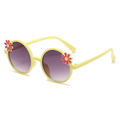 New Children's Glasses Floret Anti-ultraviolet Fashion Children's Sunglasses Outdoor Shading Travel Children's Mirror Eyewear
