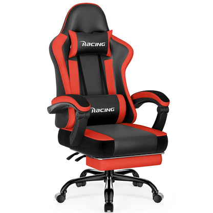 AUTHMIC Ergonomic Gaming Chair with 170° Reclining Backrest, Footrest, Adjustable Armrests, Breathable Fabric, Premium Gamer Chair