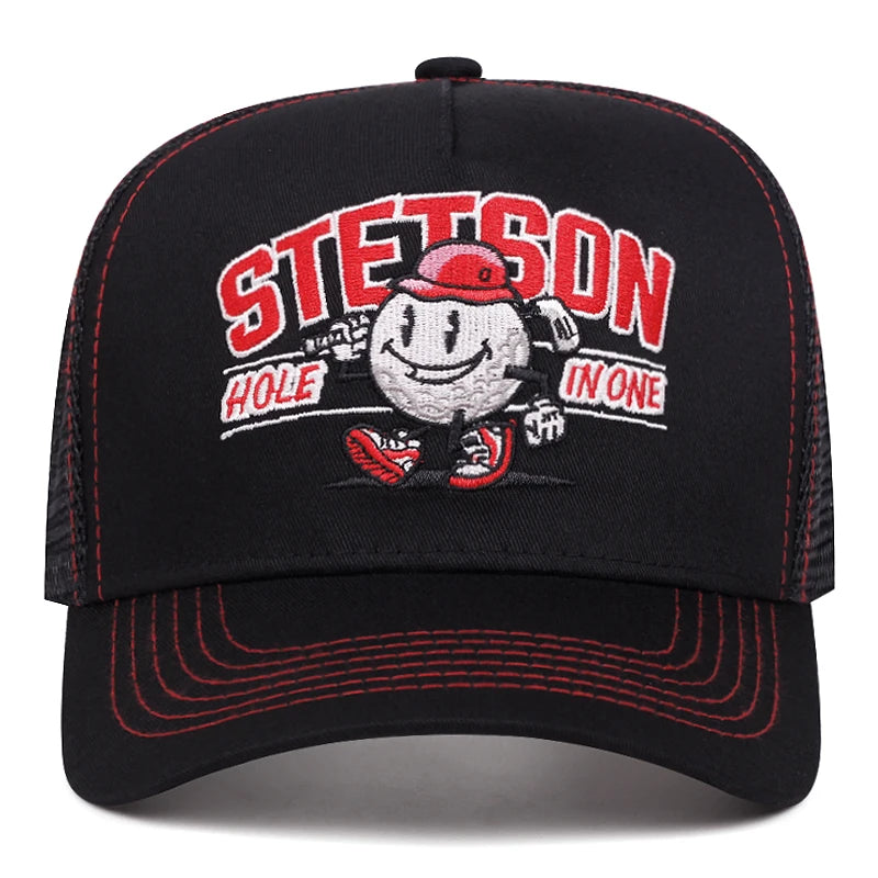2025 Creative New Mesh Hat STETSON Snowman Truck Hat Outdoor Cycling Sunshade Skateboard Hat Daily Commuting Baseball Hat Unisex
