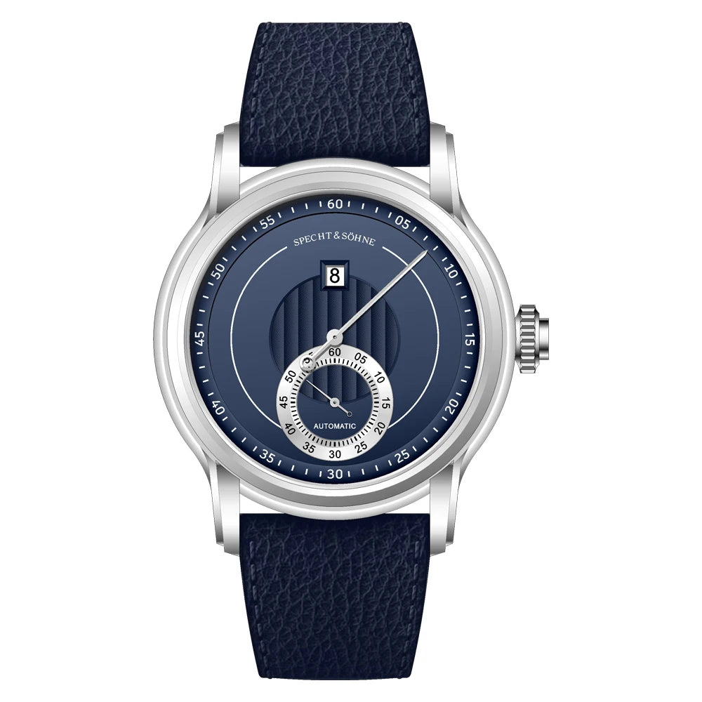 2026 Newly designed Specht & Söhne Men Automatic Watch 39mm Jumping Hour Mechanical Wristwatch Sapphire Crystal Reloj Hombre