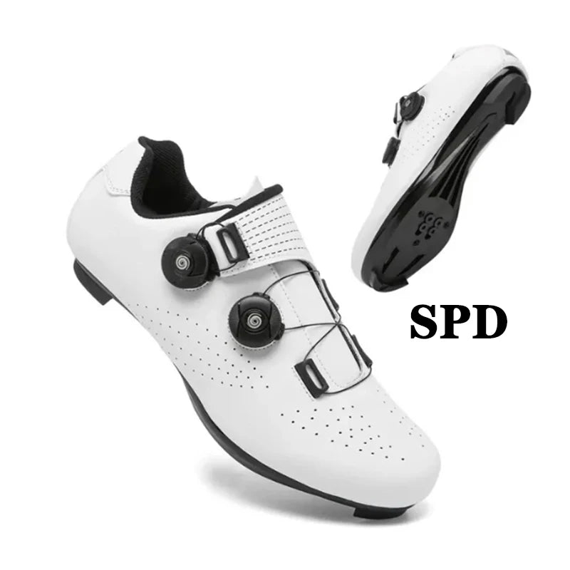Sapatilhas de Ciclismo Novas para Homem, Auto-Bloqueantes, para Corrida de Estrada, Sapatilhas de Treino sem Bloqueio, Sapatilhas de Ciclismo para Mulher com Encaixes SPD