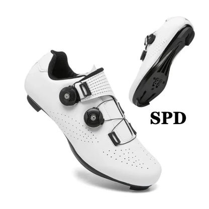 Sapatilhas de Ciclismo Novas para Homem, Auto-Bloqueantes, para Corrida de Estrada, Sapatilhas de Treino sem Bloqueio, Sapatilhas de Ciclismo para Mulher com Encaixes SPD