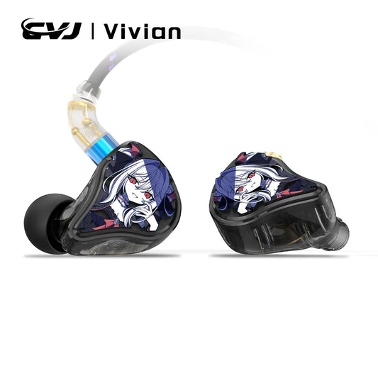 CVJ Vivian HiFi In Ear Earphones with 10mm Dynamic Driver, Wired Gaming Earphones, Detachable 0.78mm Cable, High Fidelity Sound Quality Earbuds