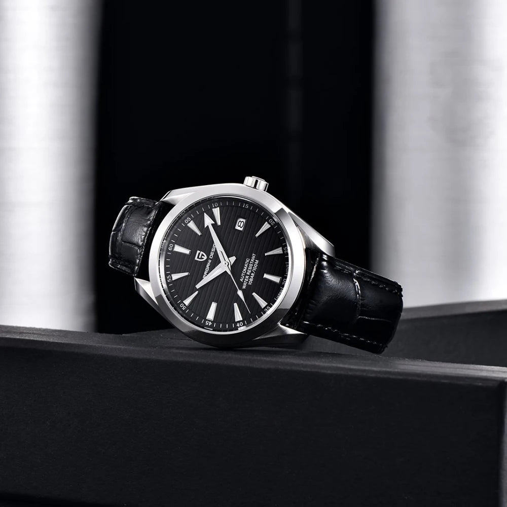 PAGANI DESIGN luxury men’s watch – Mechanical automatic model (calibre 8215), stainless steel, water-resistant, with date display and luminescent hands