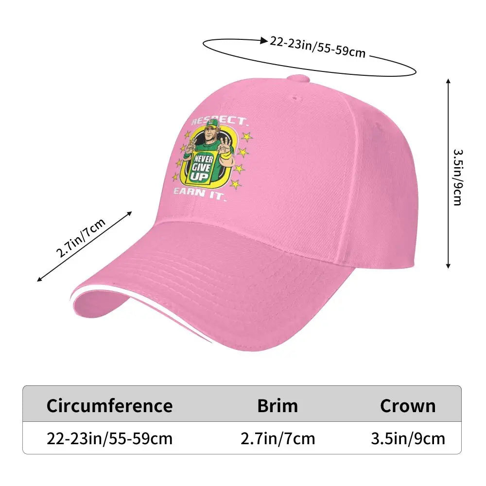 Yellow Wrestling Cena John White Custom Baseball Caps For Mens Unisex Male Beach Sunscreen Hat Snapback Cap