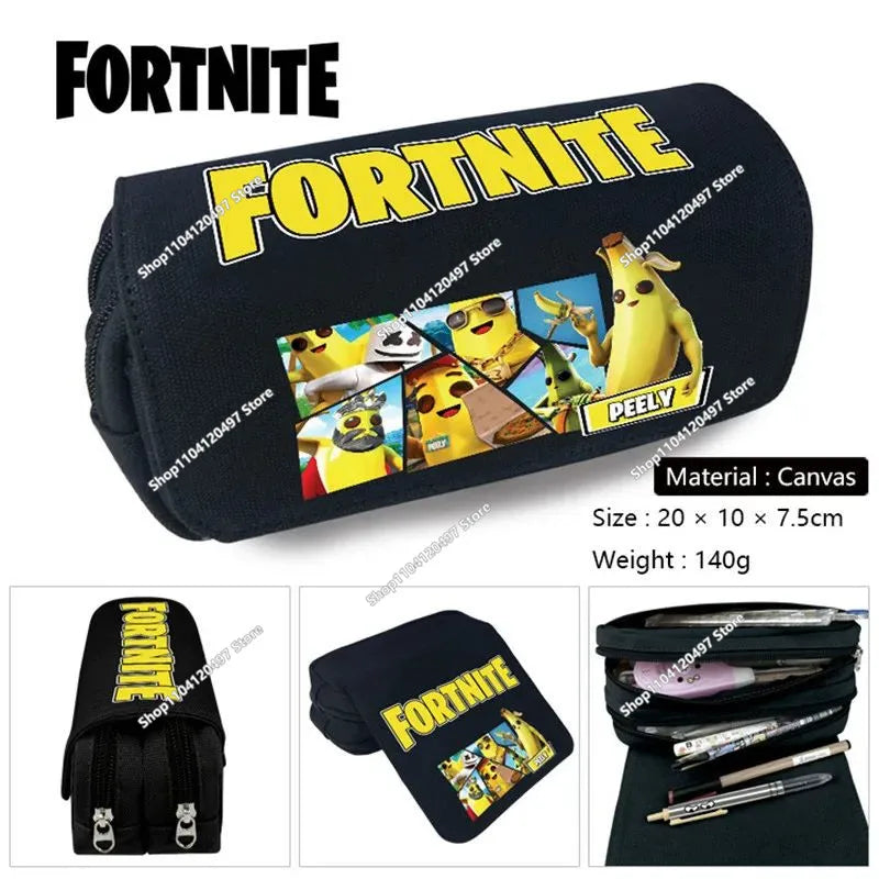 Fortnite Kids Pencil Bag Kawaii Pencil Case Large Capacity Waterproof Handheld Cosplay Pencil Pouch Office Stationery Gift Toy