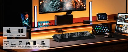 AULA WIN60 HE/WIN60 HE MAX 60% Hot-Swap Tray-Mount Structure Wired Mechanical Keyboard with Hall Effect Magnetic Switch