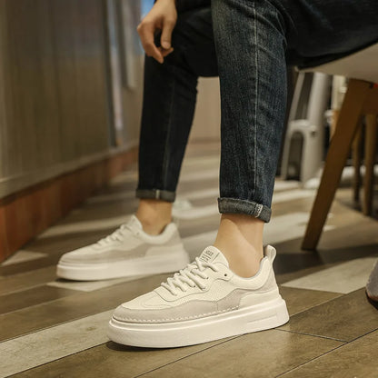 2025 Korean Edition Fashion Men's Casual Shoes Urban Design Slim Fit Low Top Sneakers Breathable Mesh for Streetwear 39-44