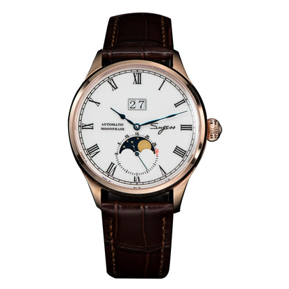 Sugess Watch Tianjin ST25 Automatic Mechanical Movement Real Moonphase Men Watches Luxury Wristwatch Retro Reloj Hombre Sapphire
