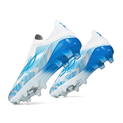Chaussures de football respirantes avec crampons longs FG/AG, adaptées à toutes les saisons, chaussures de sport antidérapantes (disponibles en plusieurs couleurs)