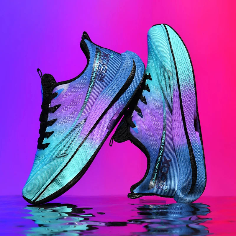 Running Shoes Men Mesh Breathable Lace-up Comfortable Marathon Sports Casual Tennis Shoes Big Size Trendy Sneakers for Men