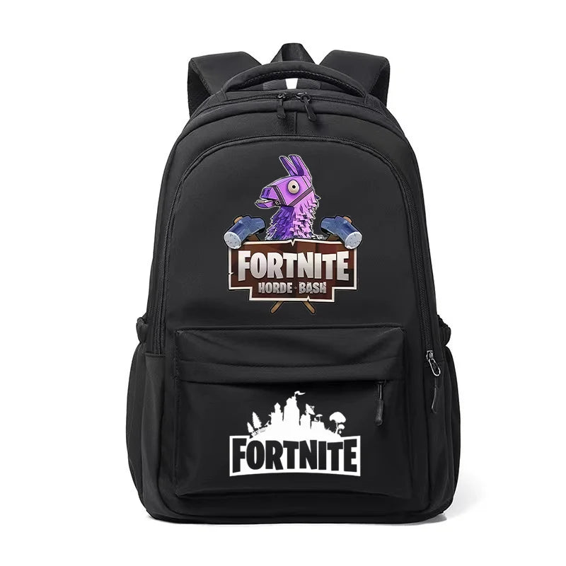 Fortnite-Kinderrucksack, tragbar, mit großem Fassungsvermögen, Schulranzen für Schüler, Schultertasche mit Cartoon-Print, Schulzubehör für Jungen, Geschenk