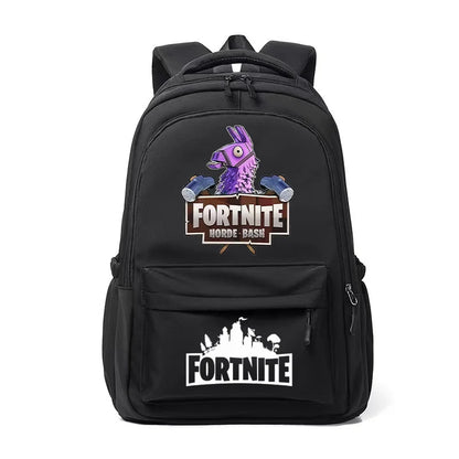 Fortnite-Kinderrucksack, tragbar, mit großem Fassungsvermögen, Schulranzen für Schüler, Schultertasche mit Cartoon-Print, Schulzubehör für Jungen, Geschenk