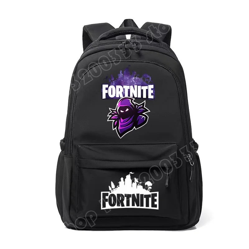 Fortnite-Kinderrucksack, tragbar, mit großem Fassungsvermögen, Schulranzen für Schüler, Schultertasche mit Cartoon-Print, Schulzubehör für Jungen, Geschenk