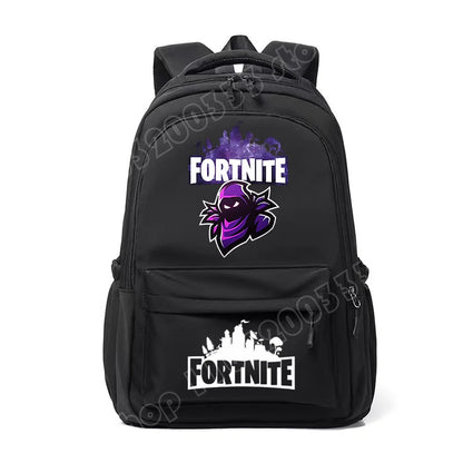 Fortnite-Kinderrucksack, tragbar, mit großem Fassungsvermögen, Schulranzen für Schüler, Schultertasche mit Cartoon-Print, Schulzubehör für Jungen, Geschenk