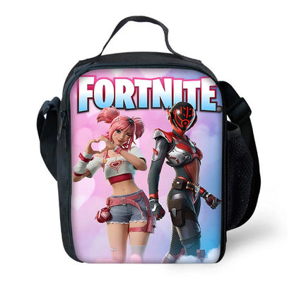 Hot-Game-Kinderrucksäcke mit Lunchbag und Federmäppchen, große Schultaschen für Schüler, Design F – FortniteS, für Jungen und Mädchen, ideales Geschenk