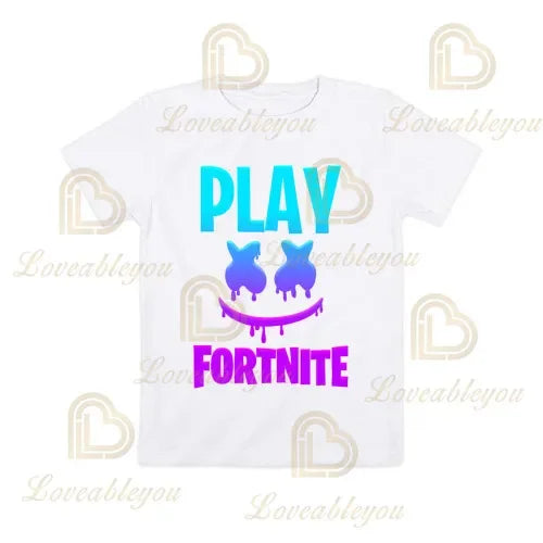 Cartoon-T-Shirt für Jungen und Mädchen, Fortnite-T-Shirt Battle Royale 3D, 3 bis 14 Jahre, Victory Royale, Gaming-Oberteil für Kinder und Teenager