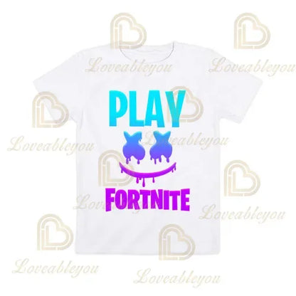 Cartoon-T-Shirt für Jungen und Mädchen, Fortnite-T-Shirt Battle Royale 3D, 3 bis 14 Jahre, Victory Royale, Gaming-Oberteil für Kinder und Teenager