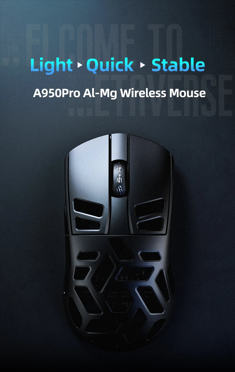 DAREU Al-mg Tri-Mode 8Khz PBT kabellose Gaming-Maus mit Schnellladefunktion PAW3950 30000 DPI, leicht, für PC-Gamer