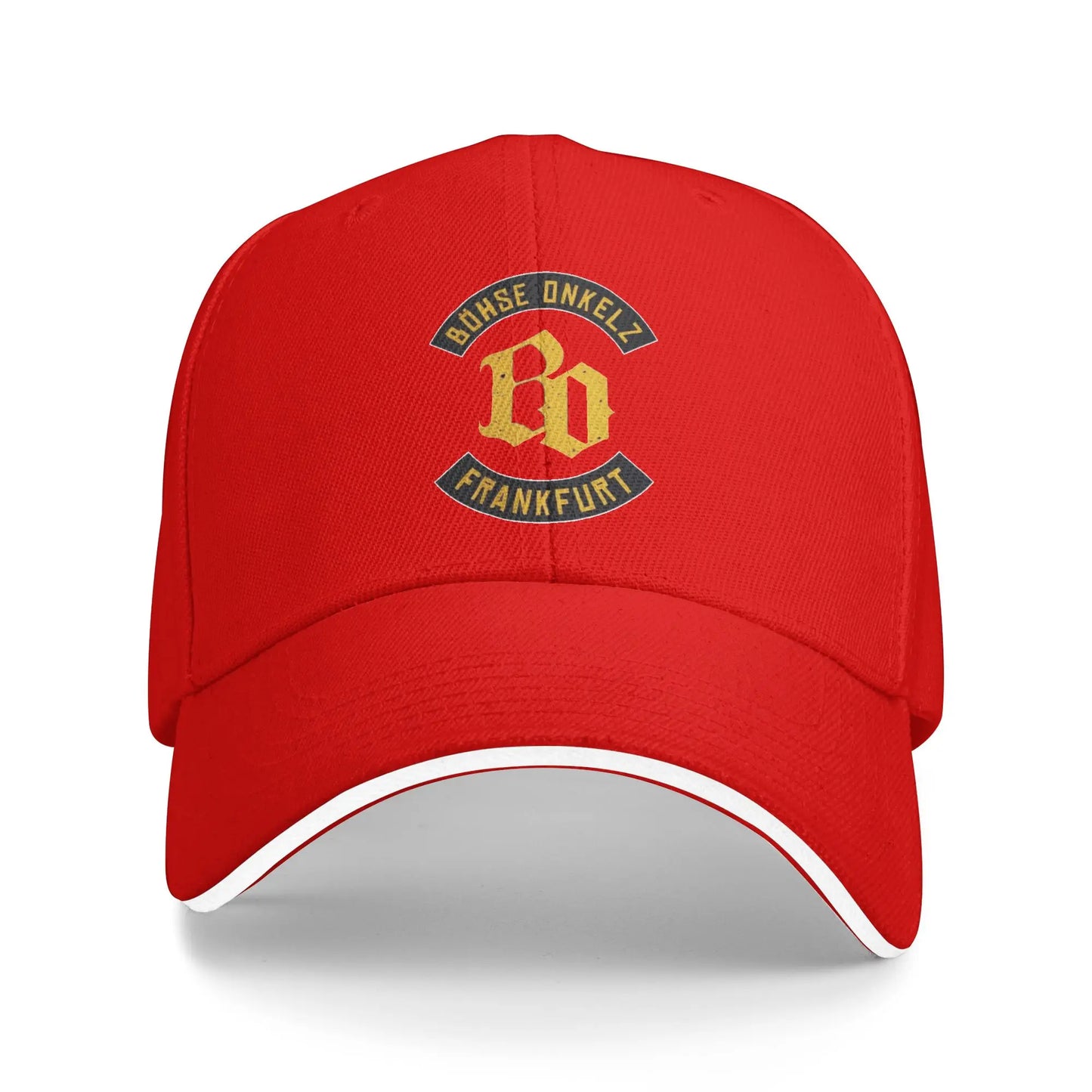 Golden BO Bohse onkelz Germany Band Hiking Baseball Caps Male  Unisex Peaked Cap Female Pool Party Coquette Hat