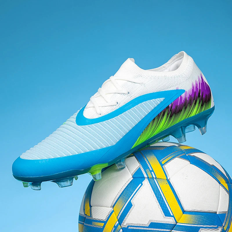 Botas de fútbol para hombre, nuevas, ultraligeras, para entrenamiento al aire libre, dropshipping, zapatillas de fútbol con tacos, clavos largos FG antideslizantes