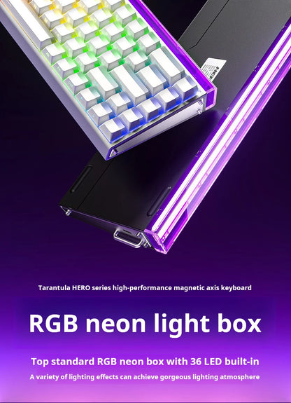 AULA HERO 68 HE Gaming Mechanical Keyboard Magnetic Axis RT Wired RGB Lighting 8K Polling Rate Side Engraving