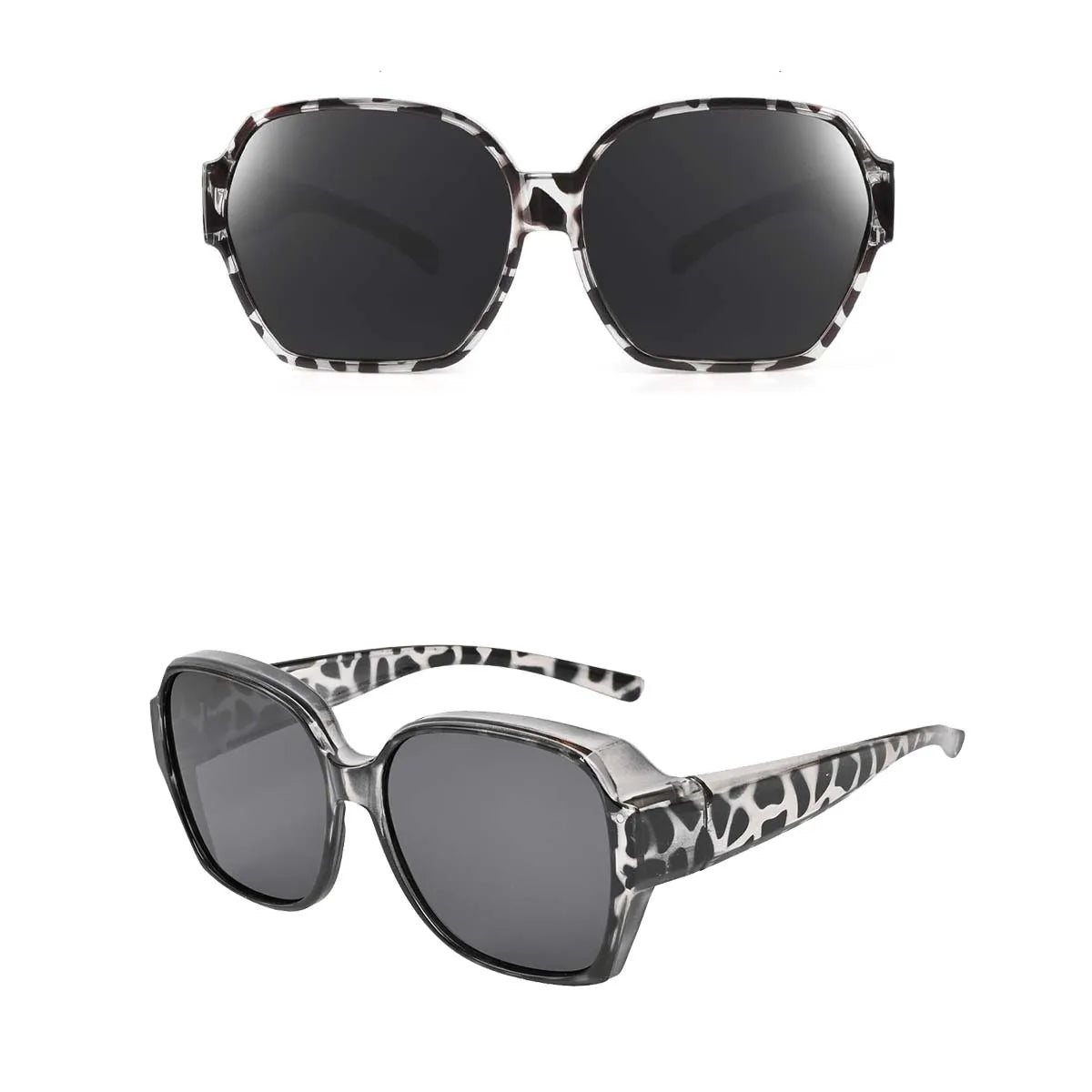Oversized Over Glasses T01 Sunglasses for Women Men Square Fit Over Sun Glasses UV400