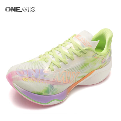 ONEMIX Neue Marathon-Laufschuhe mit Nylon-Carbonplatte, stoßdämpfende Profi-Rennschuhe mit stabiler Unterstützung, ultraleichte Rebound-Sneaker