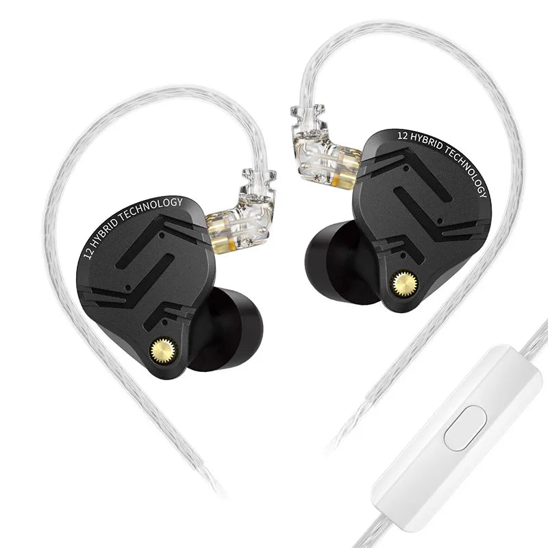 KZ ZS12 PRO X Hybrid Dynamic & Balanced Armature Technology IEM Earphone Upgrade HiFi Bass In Ear Headphone Tuning Wire Headset