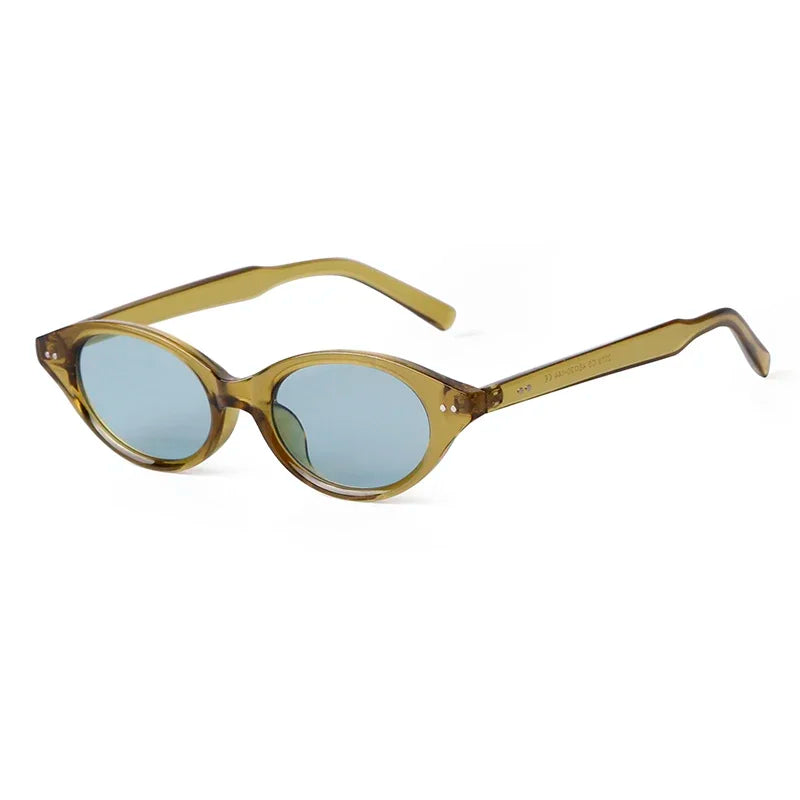 Trend Tortoise Shell Cat Eye Sunglasses 2025 Women Men Brand Designer Sun Glasses Cateye Rivets Narrow Frame Shades Female UV400