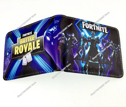 Fortnites Wallets for Kids Anime Fortress Night Wallet Cartoon Card Holder Bag Leather Short Purse Fashion Fold Purses Boys Gift
