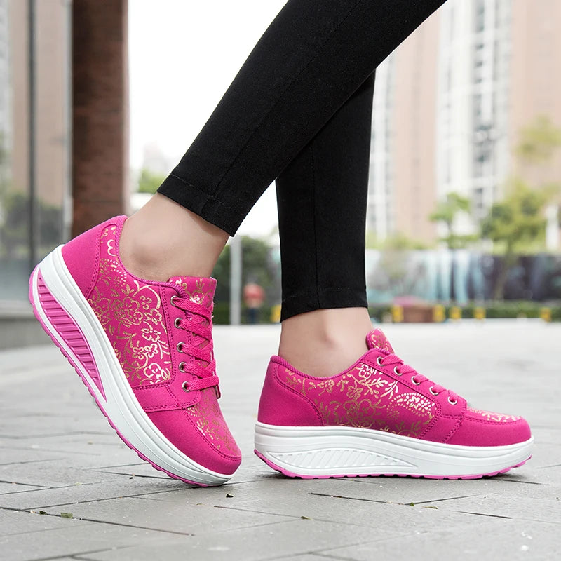 Læder-casualsneakers til kvinder, moderigtige og komfortable platform-vandresko, kilehæl-mokkasiner, åndbare loafers, Zapatos De Mujer
