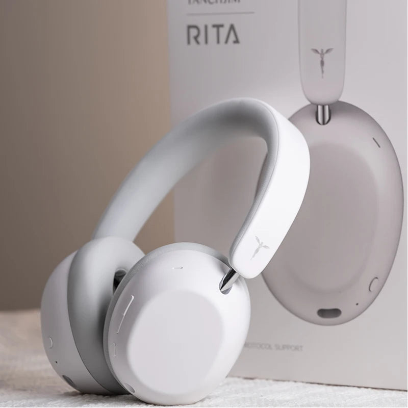 TANCHJIM RITA HiFi Bluetooth Headset Wireless & Wired ANC Headphones, Bluetooth 6.0 LDAC Over-Ear Headphones with 40mm Dynamic Driver, Gaming Headset with ENC & 3.5mm Audio Cable