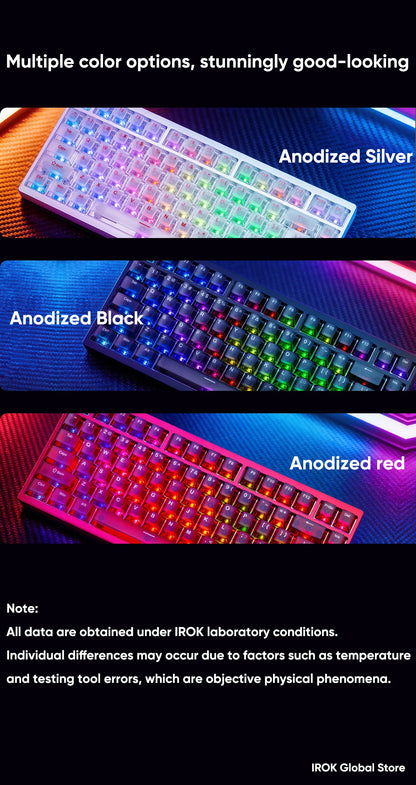 IROK MG75 V2 MG75V2 Aluminum Magnetic Gaming Mechanical Keyboard Rapid Trigger 0.07ms 8KHz 0.001mm 512K Scan rate Gamer Keyboard