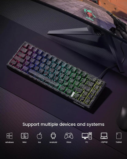 M68HE Pro Hall Effect Mechanical Gaming Keyboard Hot Swap Magnetic Switches Rapid Trigger 8000Hz Polling Rate Keyboard for PC