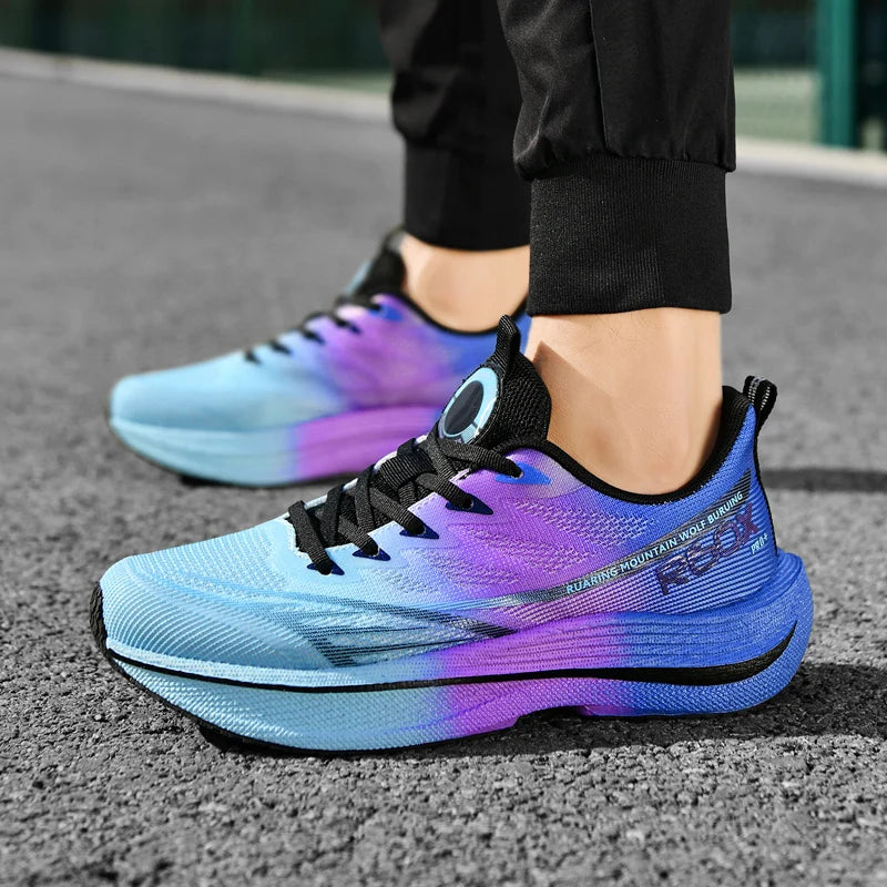 Running Shoes Men Mesh Breathable Lace-up Comfortable Marathon Sports Casual Tennis Shoes Big Size Trendy Sneakers for Men