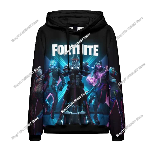 Fortnite Paarbekleidung Herren- und Damenpullover Kinder bedruckter Casual-Hoodie für Schüler Outdoor-Sport schlicht langärmelig