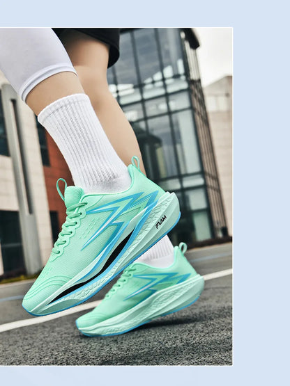 Men's Running Shoes Specialty Marathon Sports Shoes Breathable Lightweight Carbon Plate Women's Trend Athletic Sneakers Women