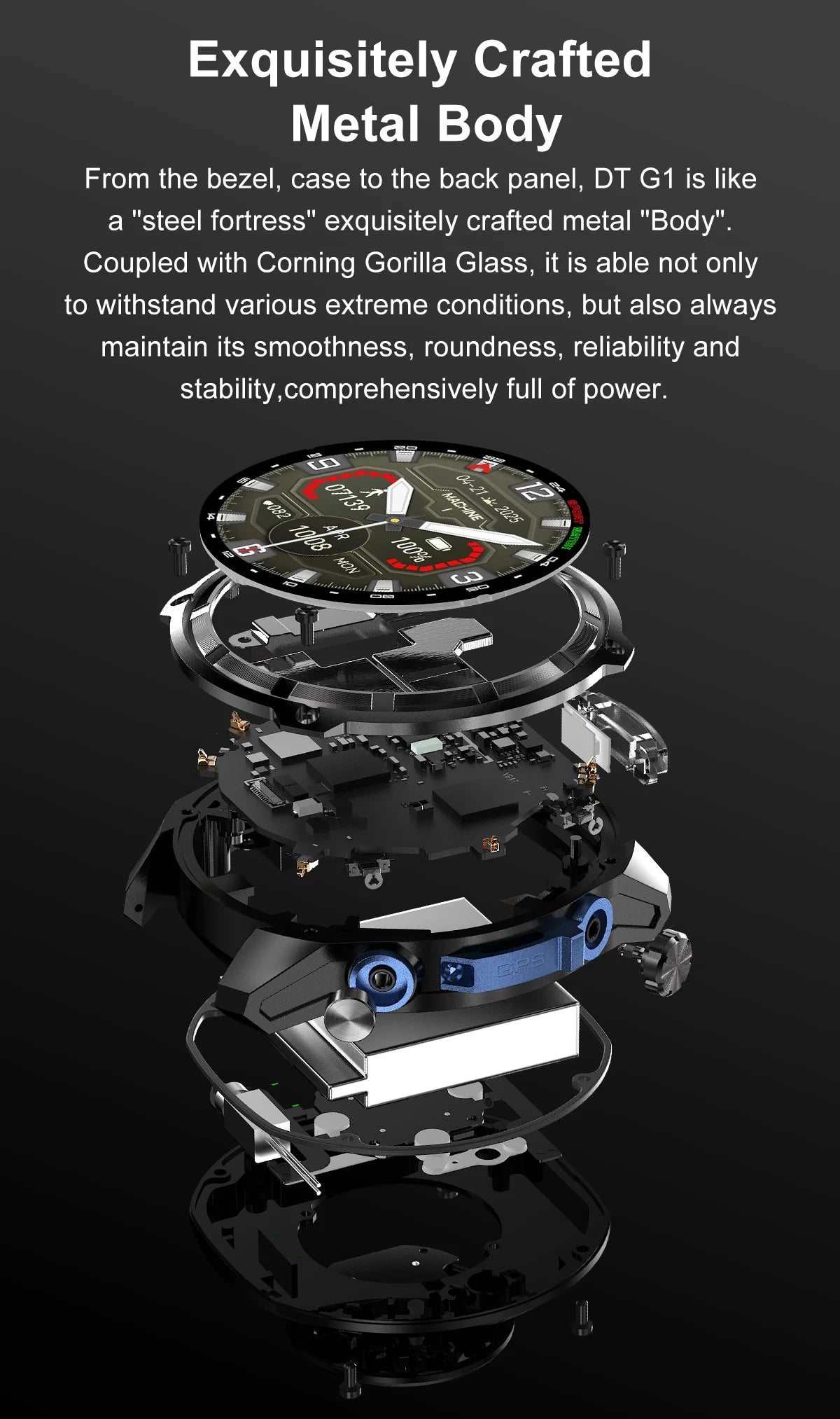 New Men TANK GPS Map Smart Watch Outdoor Compass 1000mAh Large Battery 10ATM Waterproof Bluetooth Call Sports AMOLED Smartwatch