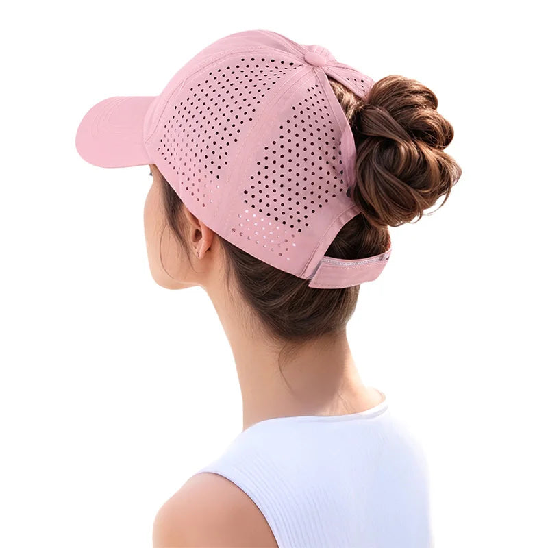 Casquettes pour femmes à queue de cheval, casquettes de baseball d'été à séchage rapide pour adolescentes, chapeaux de soleil, chapeaux de sport décontractés en maille, chapeaux d'été pour femmes, pour les activités de plein air et les voyages