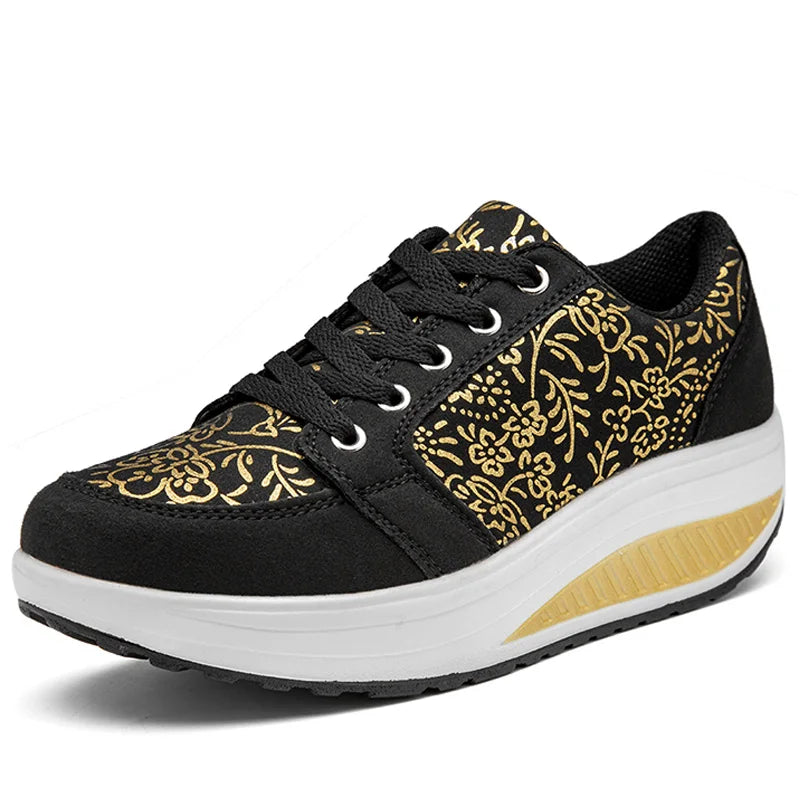 Læder-casualsneakers til kvinder, moderigtige og komfortable platform-vandresko, kilehæl-mokkasiner, åndbare loafers, Zapatos De Mujer
