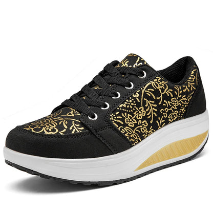 Læder-casualsneakers til kvinder, moderigtige og komfortable platform-vandresko, kilehæl-mokkasiner, åndbare loafers, Zapatos De Mujer