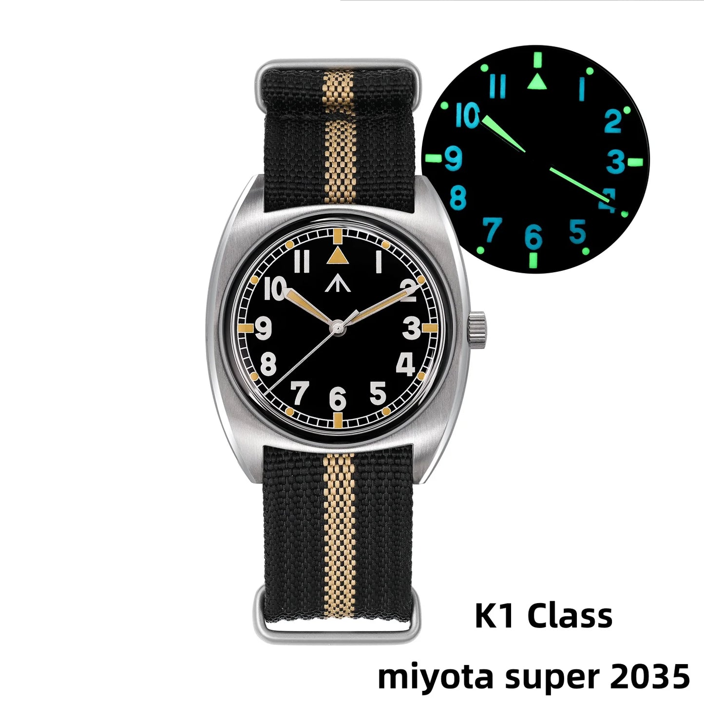 Militado ML17 Watch Miyota Super 2035/ GL12 Quartz Movement Watch C3 And BGW9 Luminova 100m Waterproof Stainless Steel Watches
