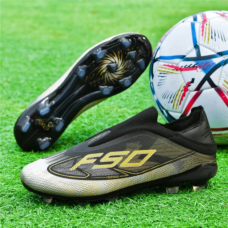 Nouvelles chaussures de football pour hommes, chaussures de sport respirantes, chaussures de futsal antidérapantes, chaussures de football ultralégères, haute tige, haute qualité, pour match en extérieur
