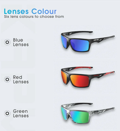 Kapvoe Polarized Hiking Eyewear Sunglasses for Men UV400 Lens Sunglasses Glasses PC Lens Glasses HD Lens Outdoor Sunglasses 2026