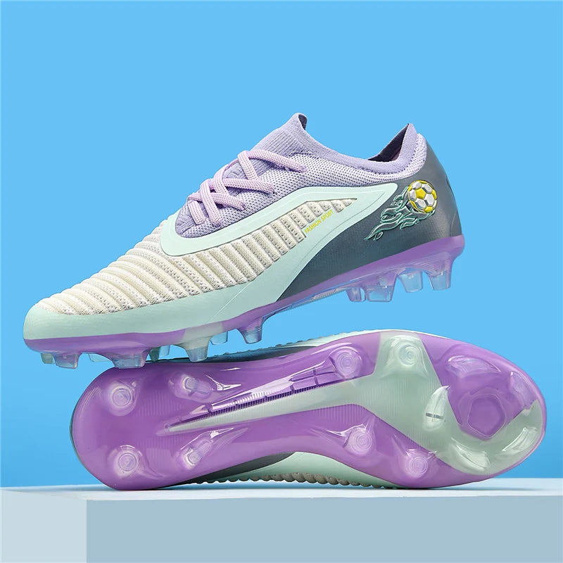 New Men Soccer Shoes Adult Non Slip Football Boots Outdoor Sport Boys Long Spikes Training Cleats Breathable Match Comfortable