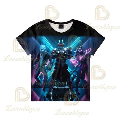 Cartoon-T-Shirt für Jungen und Mädchen, Fortnite-T-Shirt Battle Royale 3D, 3 bis 14 Jahre, Victory Royale, Gaming-Oberteil für Kinder und Teenager