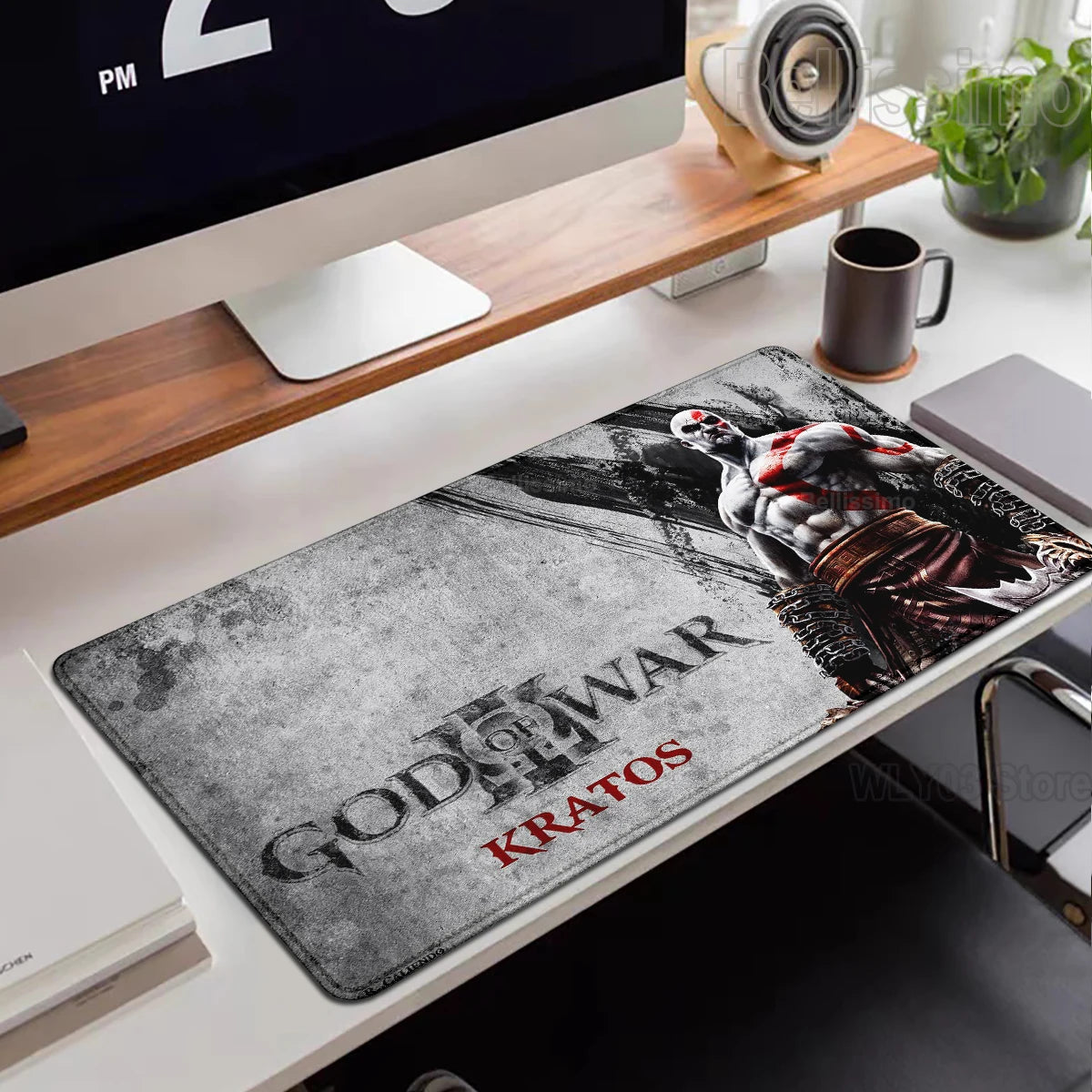 Xxl Mouse Pad God of War Desk Mat Gaming Accessories Keyboard Computer Mousepad Gamer Large Pc Cabinet Office Table Carpet Rug