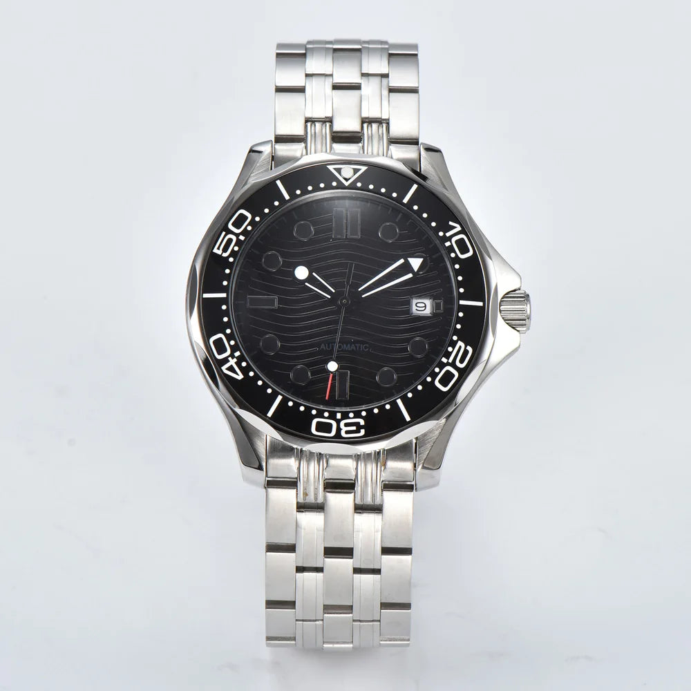 Men's Automatic Mechanical Watch 41mm Stainless Steel Waterproof Case Ceramic Bezel Men's Fashion Business Watch