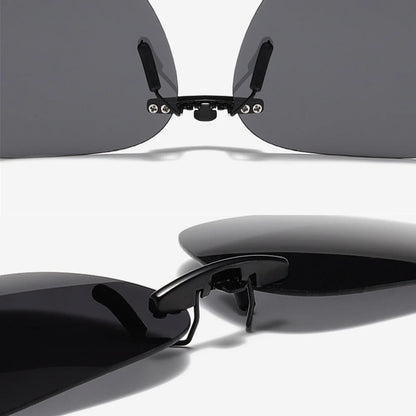 KLASSNUM Driving Clip On Sunglasses for Men Myopia Eyeglasses Polarized Women Square Night Vision Fishing UV400 Sun Glasses 2023